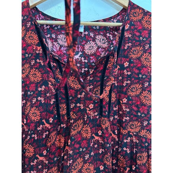 Old Navy Womans Dress Size 2X Boho Western Festival Peasant Floral Cottagecore - Picture 5 of 12